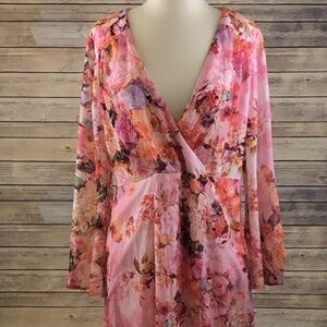 ECI NY woman's 8 dress floor length sheer flowy
